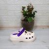 Sonimix 16001 Cream-White - Purple Thick Soled Stone Crks Women's Slippers