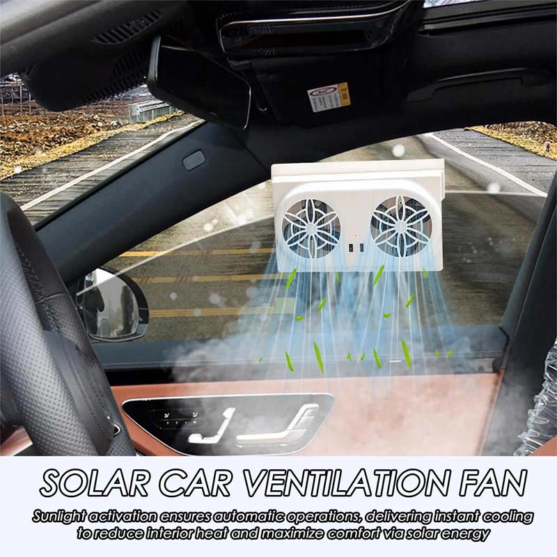 Neuer Solarbetriebener Auto-Kühler Fensterkühler Abluftventilator Auto-Lüftungsgitter Kühlerlüfter Belüftungskühler Kühlsystem Für Auto