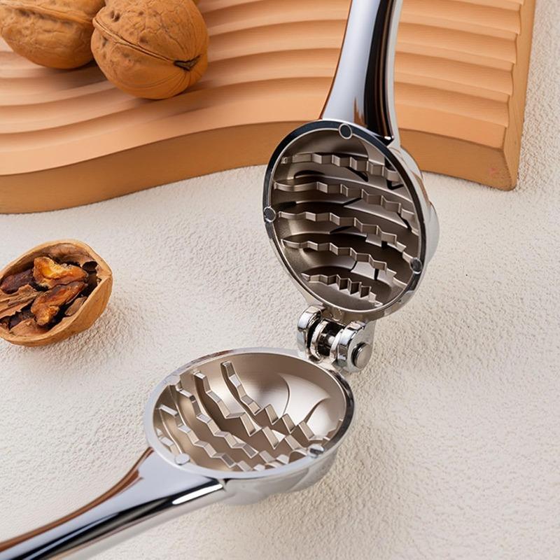 Aluminum Alloy Chestnut Clip Multi-Functional Nut Sheller Cross-Style Chestnut Opener Portable Kitchen Tool for Easy Nut Peeling