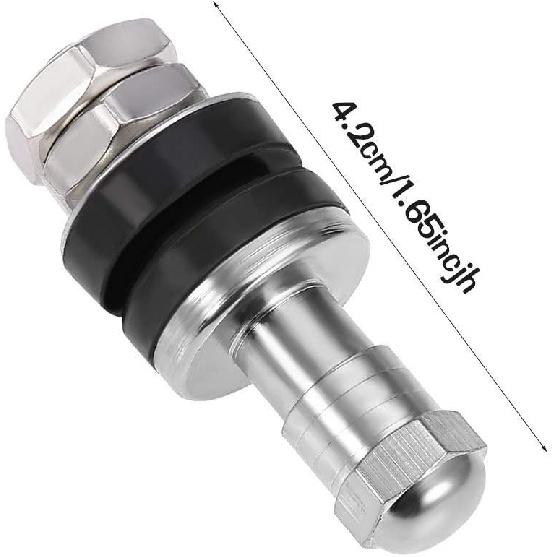 Pack of 4 Metal/Chrome Tire Valve Stems High Pressure Bolt In Valve Stem Flush Mount 502 Fits 0.453’’