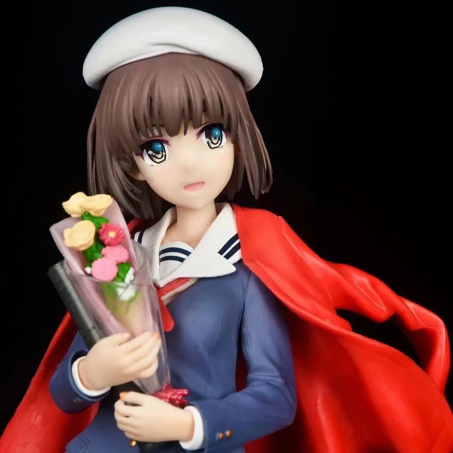 24CM Megumi Kato Figure Saekano: How To Raise a Boring Girlfriend School Uniform Graduation Season  Bouquet Model Toy Doll