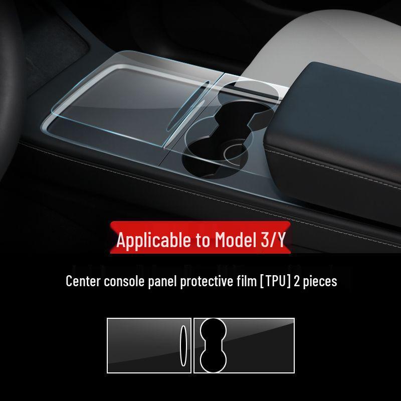 Model Y3 Car Door Corner Tint & Side Skirt TPU Anti-Scratch Film for Paint Protection.