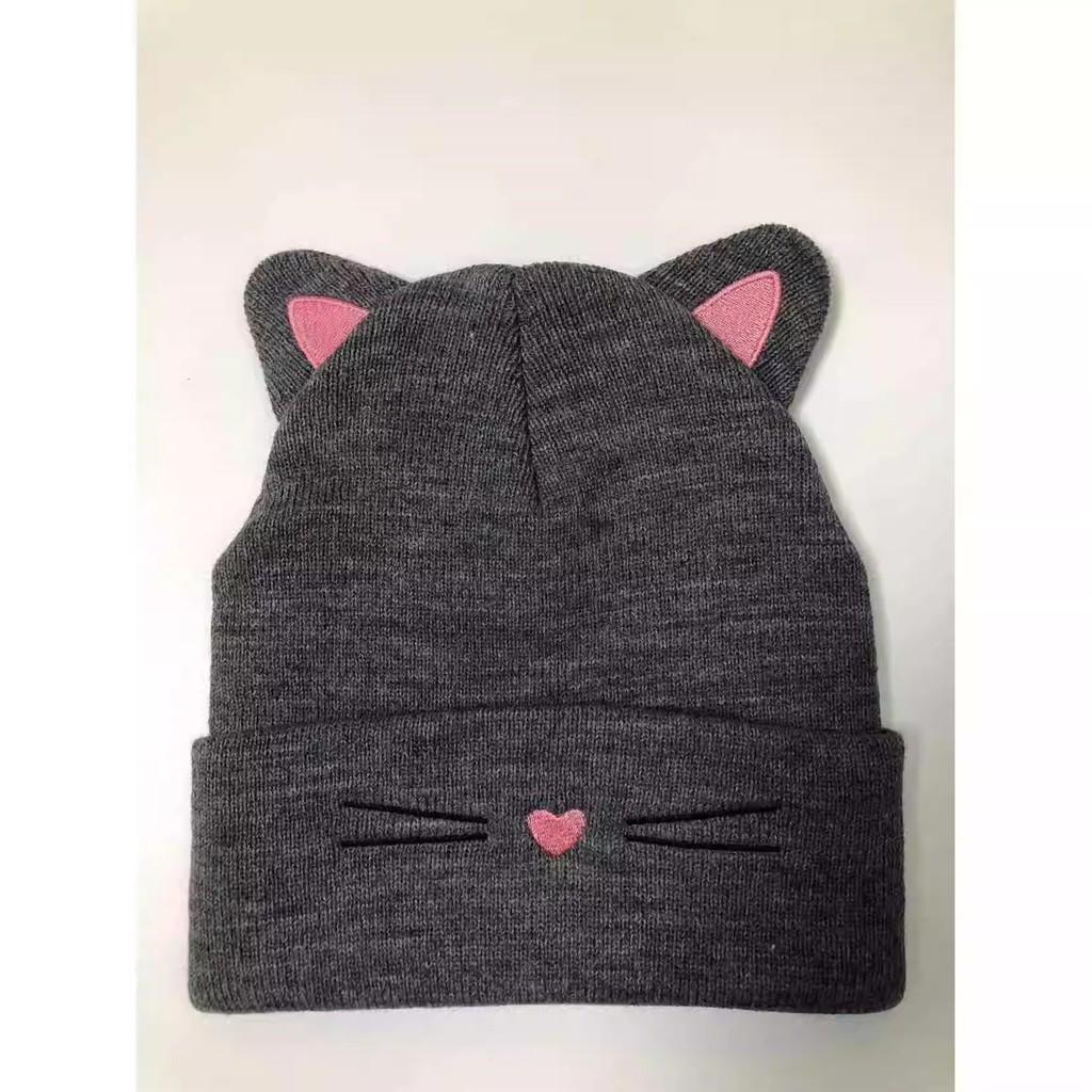Cute Animal Design Knit Cap For Women Fall Winter Warm Polyester Beanie