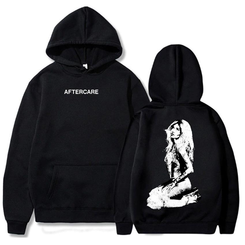 AFTERCARE Rhinestone Photo Hoodie Nessa Barrett Singer Printing Sweatshirts Women Clothing Long Sleeve Unisex Streetwear Hoodies