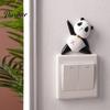 Panda Room Decor 3D Light Switch Sticker, Cute Decal, Easy Peel Resin Cover & Stick Wall Art for Home Bedroom Living Cartoon Surround