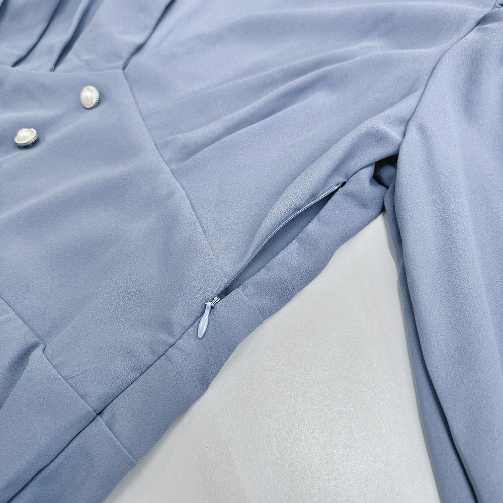 Fashionable Design V-Neck Slim Fit Women's French Chiffon A-Line Dress Cross-Border Women's Spring Summer Hot-Selling Skirt