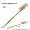 Iron Handle Wire Brush for Cleaning and Rust Removal - Bent Head, Stainless Steel, Nylon, Mini Size