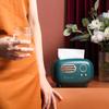 Retro Radio Model Tissue Box Desktop Paper Holder Napkin Case Organizer Ornament Home Decoration Durable Living Room Table Tissue Paper Storage Box