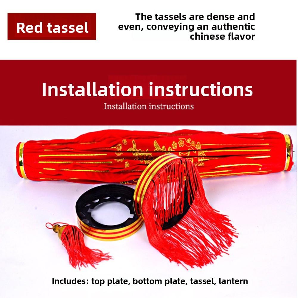 with Tassel Year of the Horse Lantern Red Chinese New Year Lantern  for Spring Festival Decoration