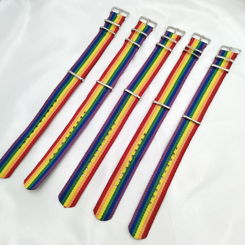 Pulseira Margarida Arco-Íris: Pulseira de Nylon Tecido Colorida para Homens e Mulheres