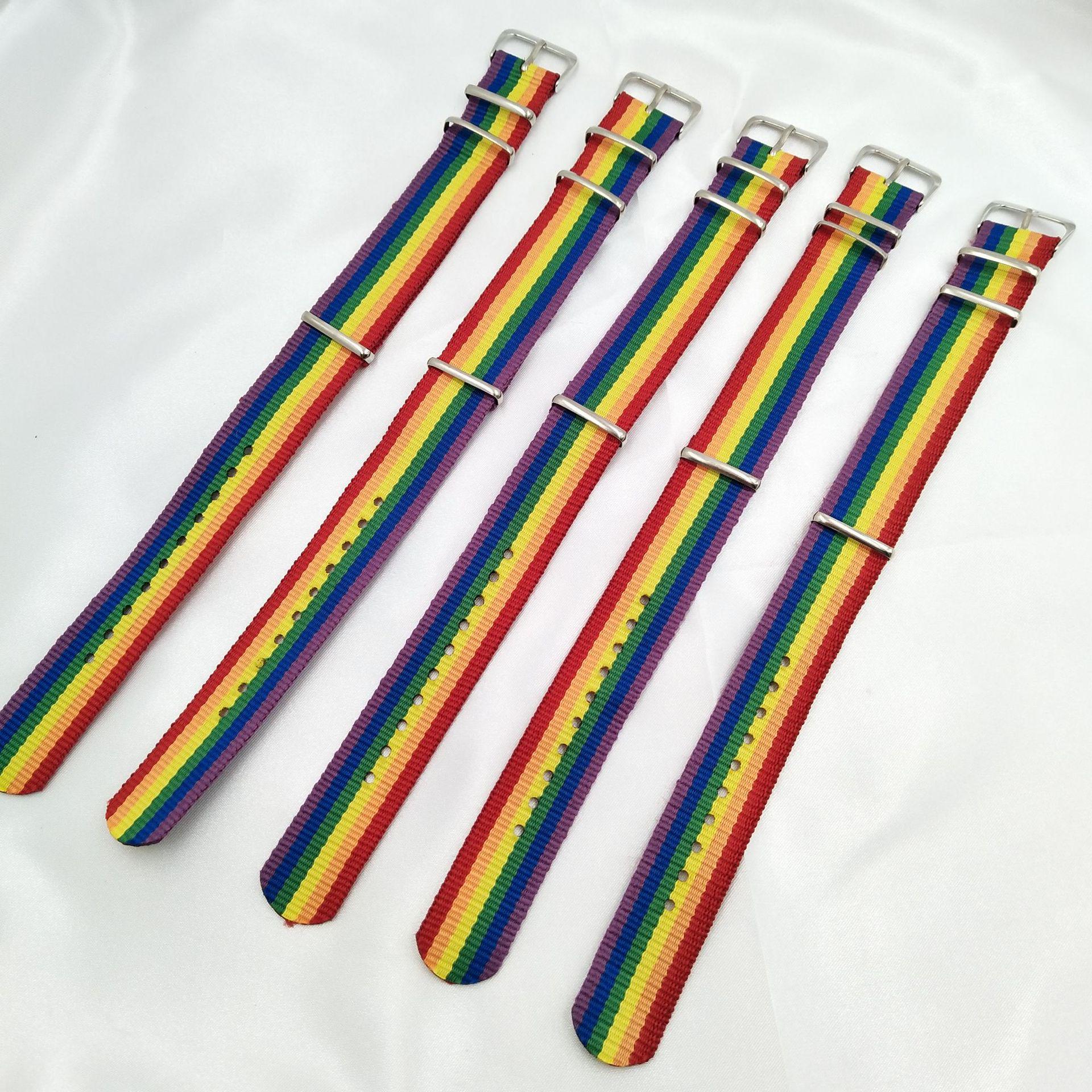 

Trendy Daisy Nylon Bracelet: INS Rainbow Strap, Colorful Woven Wristband for Men and Women