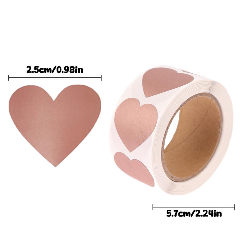 300Pcs/roll Heart Scratch Off Stickers Labels Scratch Sticker Label Stationery DIY Handmade Game Sticker Self-Adhesive Stickers