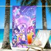 KPop Demon Hunters Print Beach Towel Design, Soft, Lightweight. for Home Bathroom, Spa, Pool, Yoga, Surfing, Camping, Gift for Family, Friend