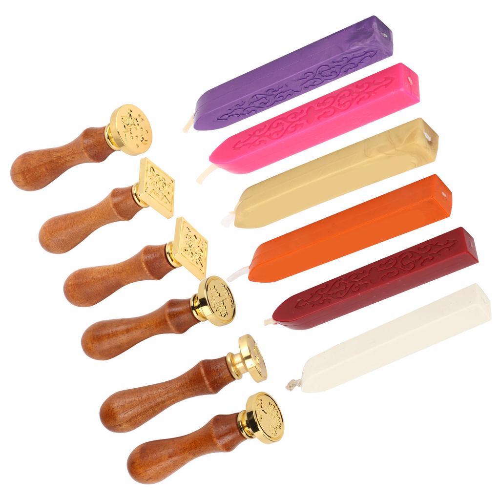 Wax Seal Stamp Kit Clear Pattern   Classic Sealing Kit for Envelopes Invitations Weddin