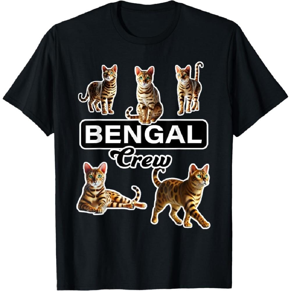 

Bengal Cat Crew T-Shirt for Men Women S