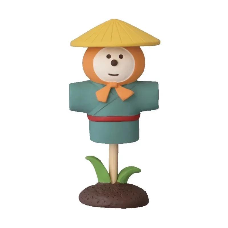 Japanese Harvest Season Scene Decoration ZAKKA Fashion Play Gift Scarecrow Cat Toy DIY Resin Craft Small Decoration