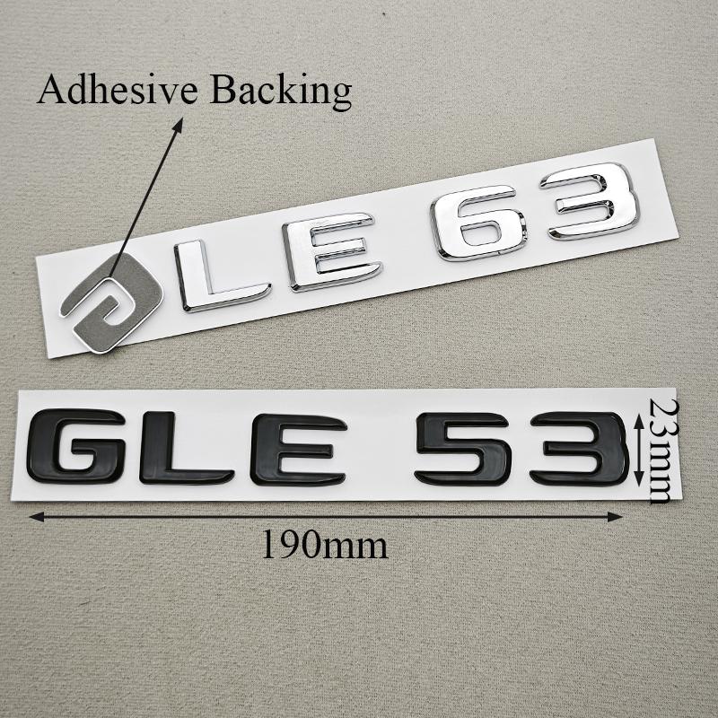 Car Trunk Letters Logo Emblem Badge Decals Sticker For Mercedes Benz AMG GLE Class GLE43 GLE53 GLE63 W166 V167 Auto Accessories