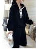 Plus Size Women's Hooded Casual Sport Set - Autumn/Winter Fashion Sweatshirt Two-Piece