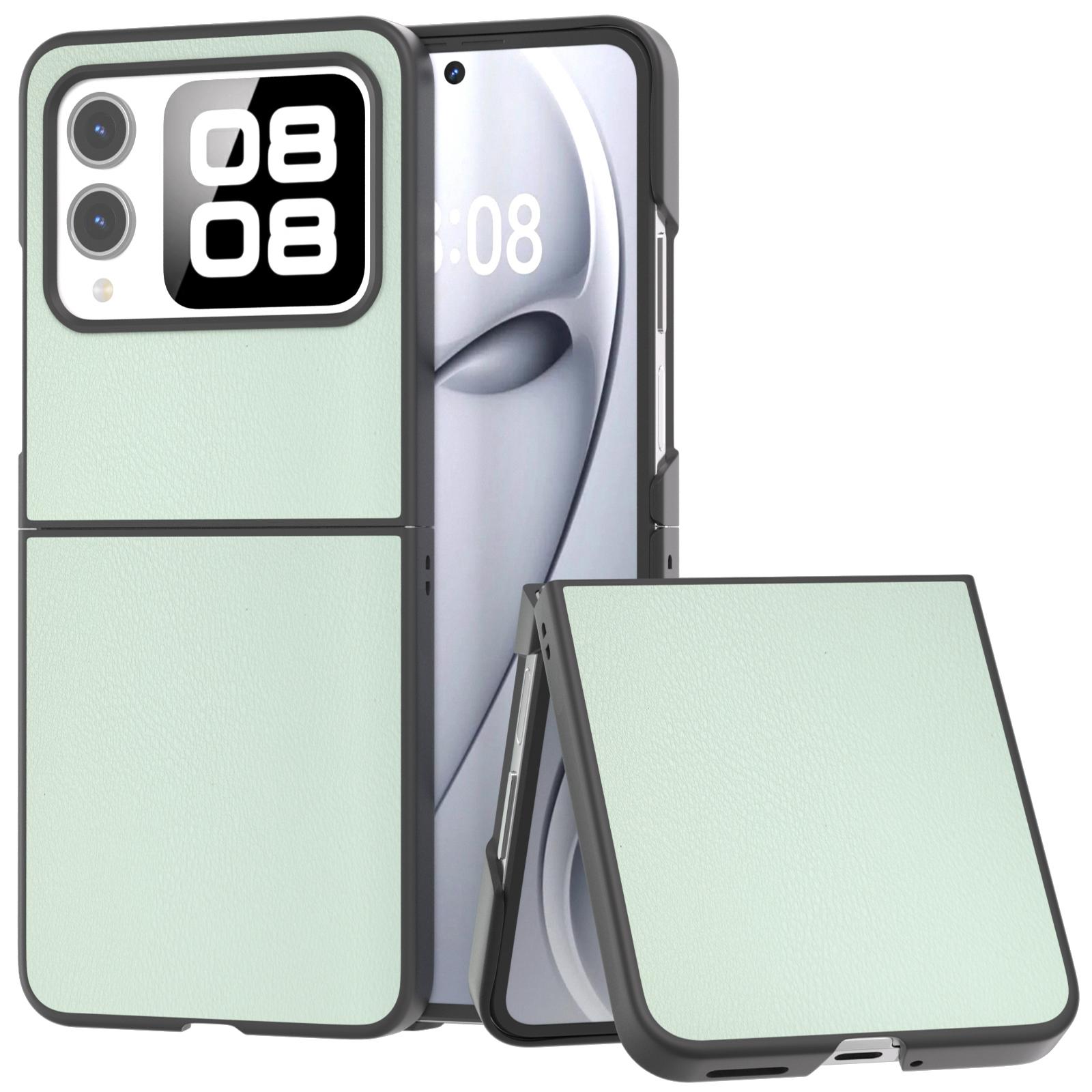 

For Huawei nova Flip 5G Case Anti-Scratch PU Leather Coated PC Phone Cover D