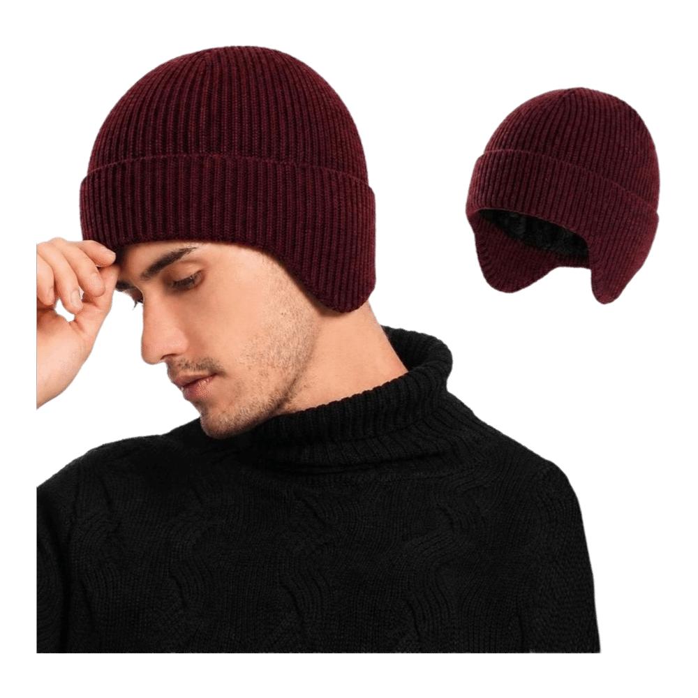 Windproof Knitted Hat Thickened Cold-proof Hat New Earflap Beanie Hat Unisex