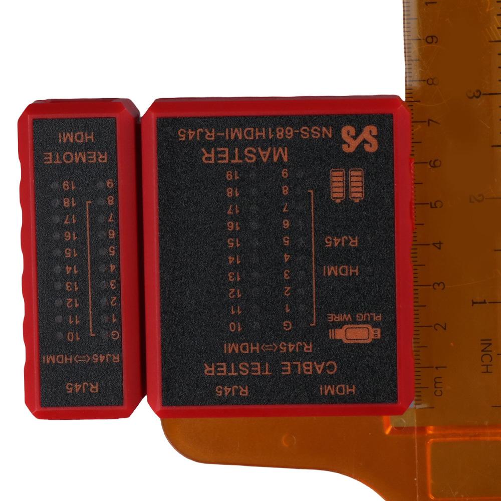 Battery Powered HDMI Wire Tester Plastic Ethernet Tester Checker  RJ11/RJ12/RJ45