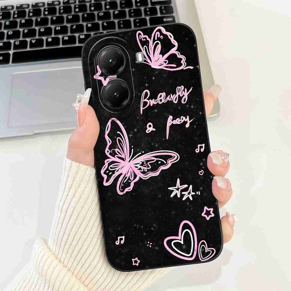 For Xiaomi Poco X7 Pro Case Cover Soft Silicone Popular Butterfly Phone Case For Poco X7 PocoX7 Pro 5G Fundas Coque Housing