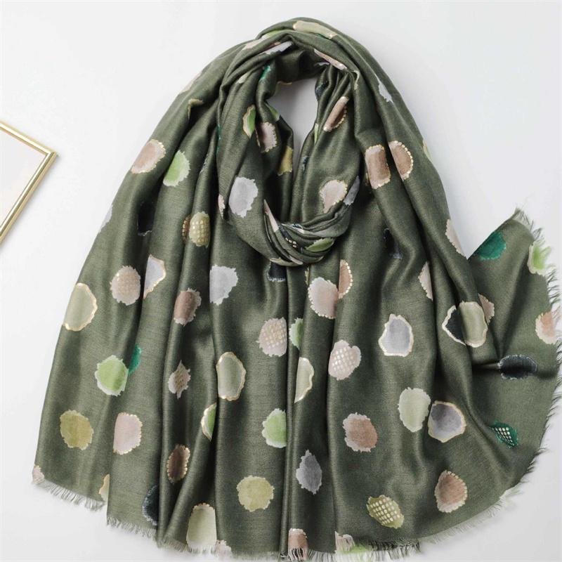 180*90Cm Winter Thick Viscose Scarf Circle Oblong Dot Fringe Cotton Shawls And Wraps Pashmina Stole Bufandas Muslim Sjaal