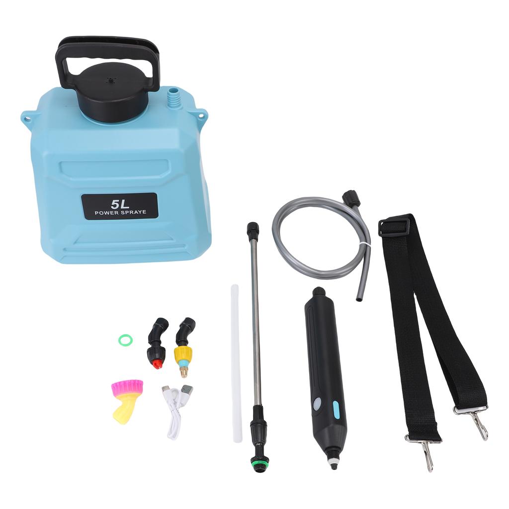 Battery Powered Sprayer 1.35 Gallon Electric Garden Sprayer 3 Mist Nozzles and 4 Spray Patterns Retractable Wand for