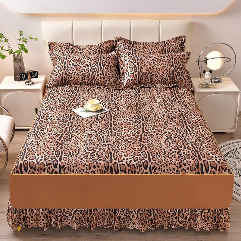 Home Textile Bedding Set Four Seasons Active Printing Double Multi-specification Multi-size Brushed Multi-color Bed Skirt