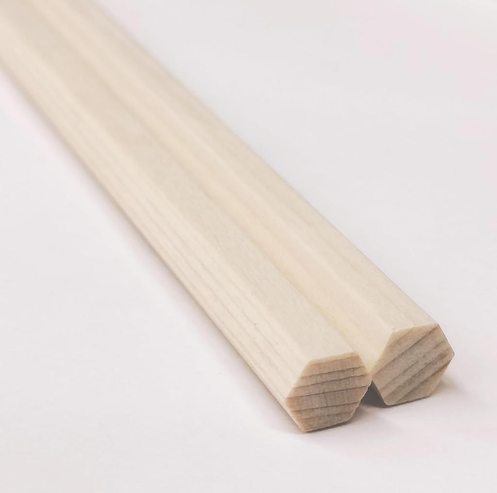 Iwai Sangyo Japanese Cypress Hexagonal Chopsticks, 24cm, 100 Pairs, White Banded, Commercial Use