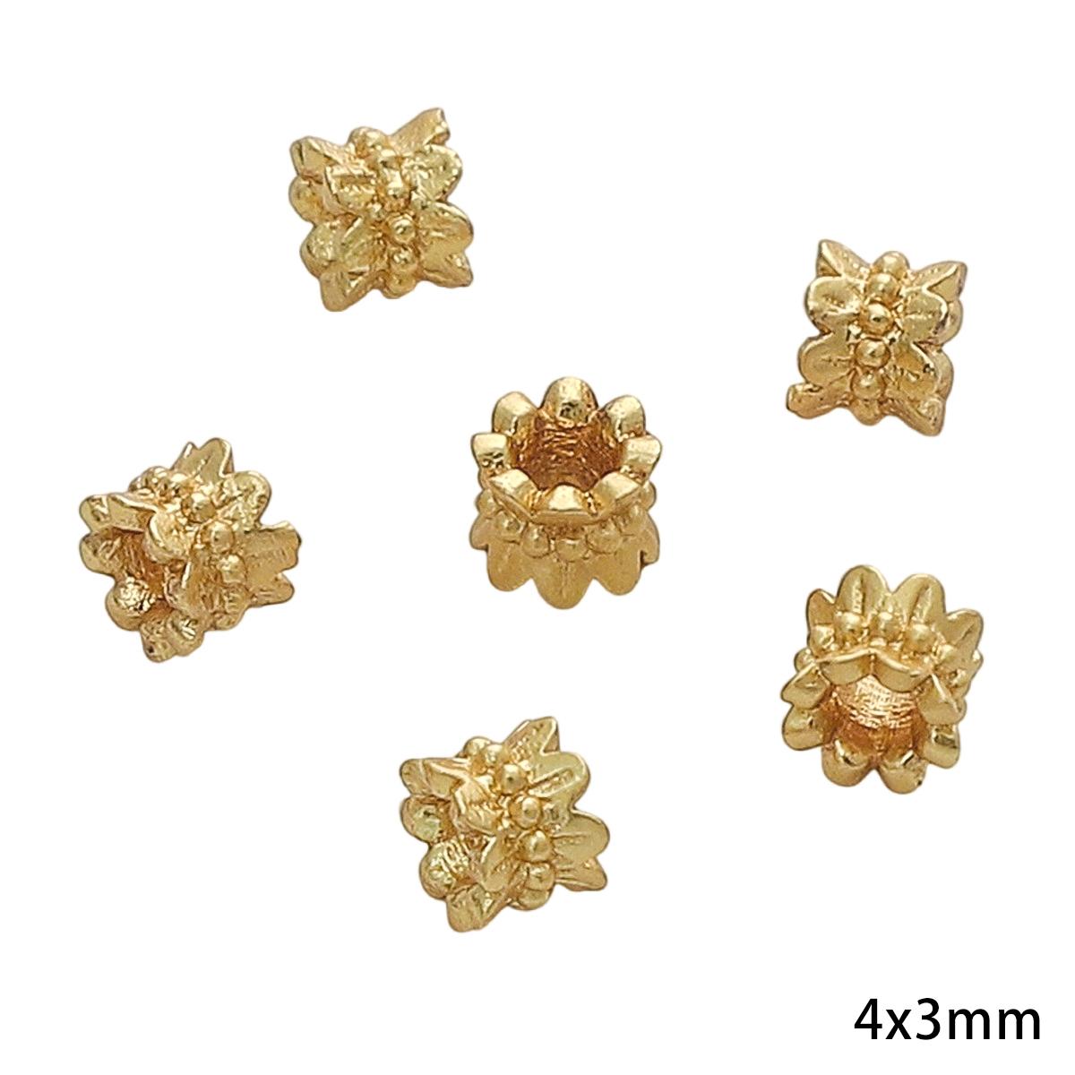 

Медные бусины с древним методом, песочные и золотые разделительные бусины для изготовления ювелирных изделий своими руками, аксессуары для рукоделия 02 4mm