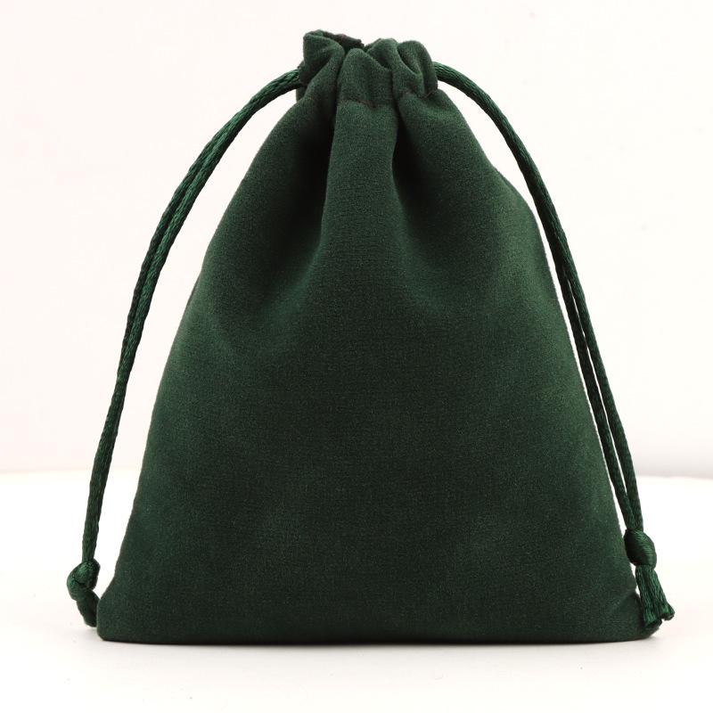 Velvet Drawstring Pouch with Gold Trim - Custom Jewelry Gift Bag