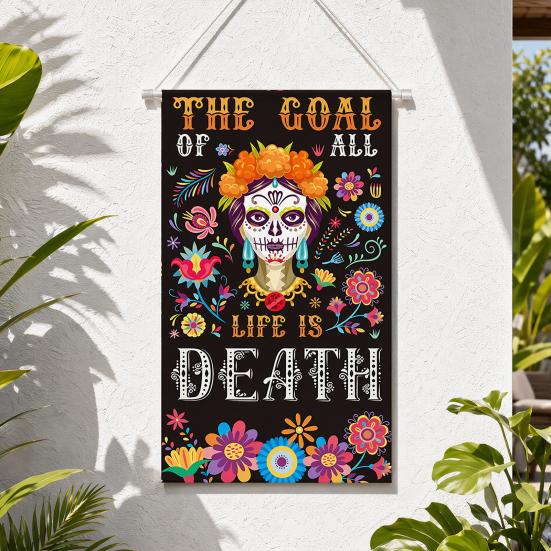 Day of The Dead Art Mexican Fabric Wall Fiesta