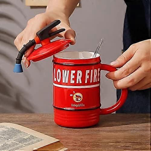 480ml Extinguisher Mug Creative Coffee Mug, Novelty Office Mug, Funny Gift Mug for Men Women Colleagues Friends Birthday