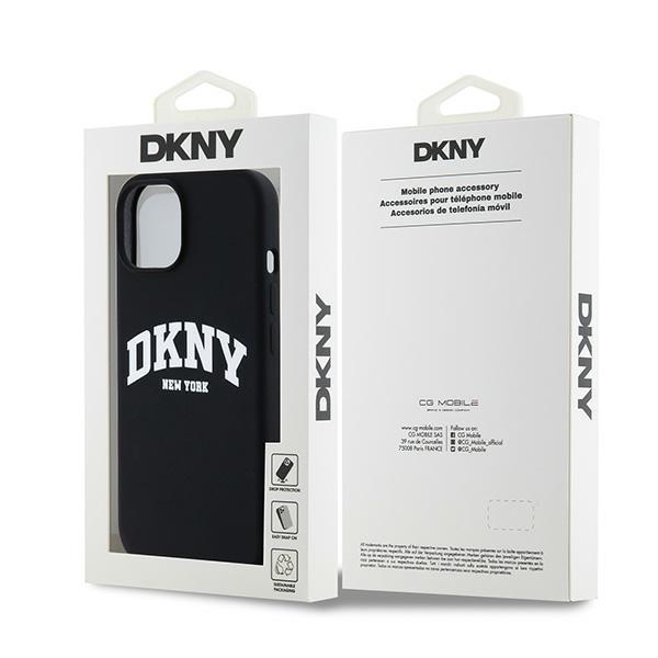 Dkny Dkhmp15Ssnyach Iphone 15 / 14 / 136.1 Czarny/Black Hardcase Liquid Silicone White Printed Logo Magsafe