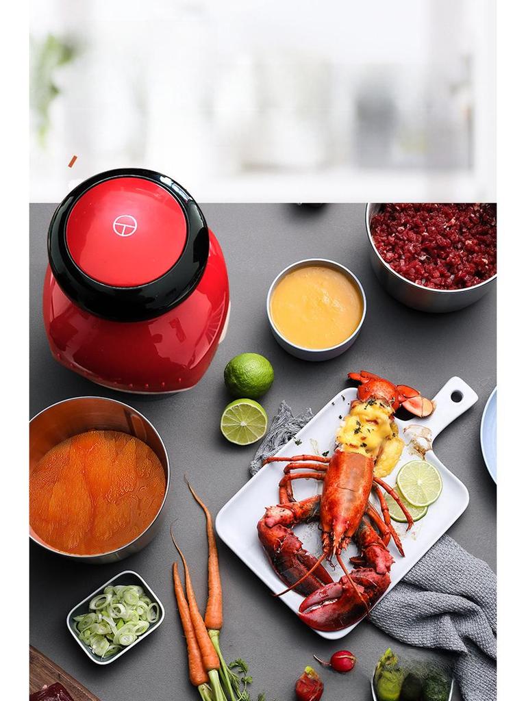 Picadora de Carne Eléctrica Compacta y Batidora para Comida de Bebé con Exprimidor