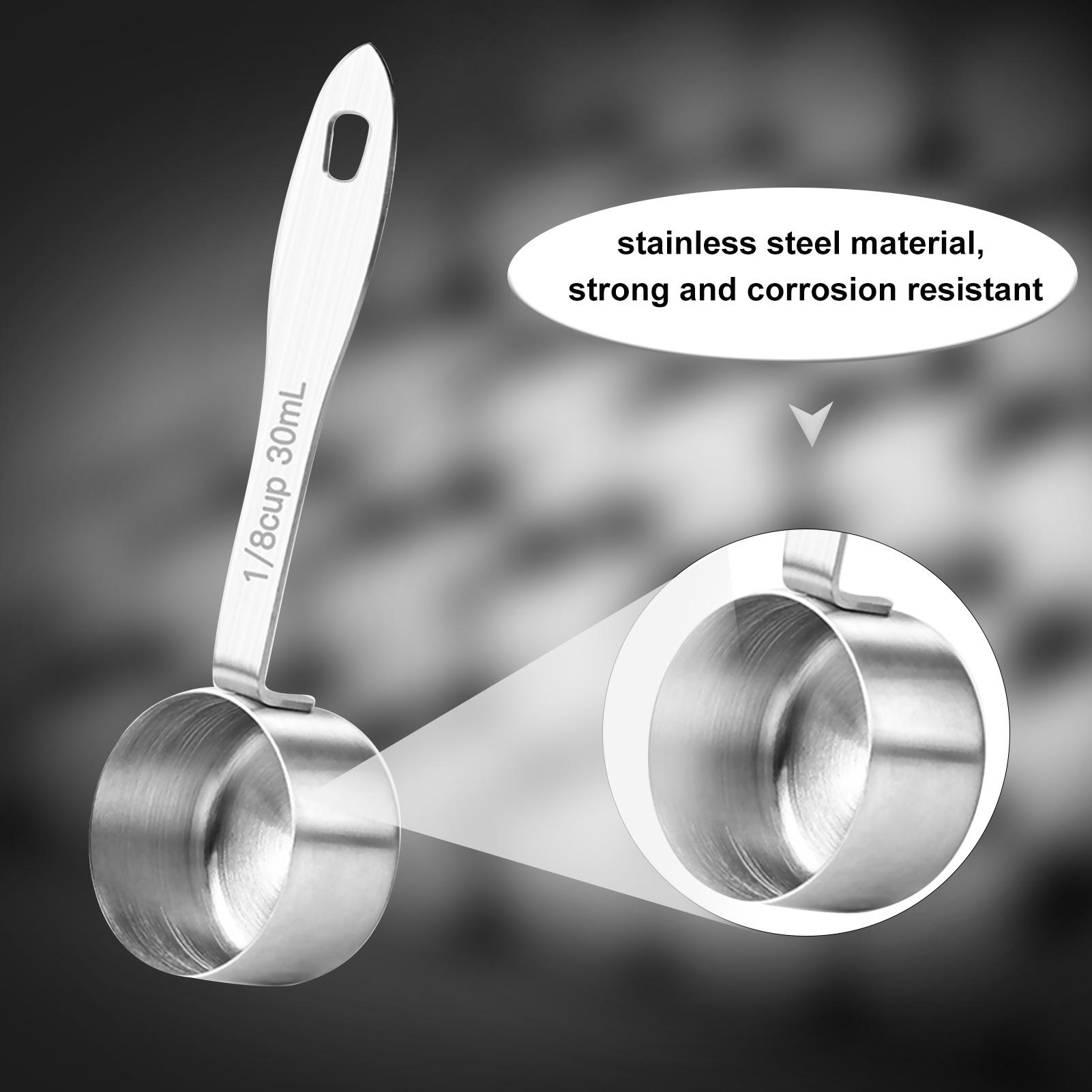 

Coffee Scoop High Quality Stainless Steel Material Corrosion Resistant Easy To Store Measuring Scoop 30ML Coffee Measuring Spoon