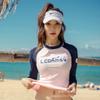 Womens UV Protection Rash Guard Set Long Sleeve Top Shorts Snorkeling Diving Surfing Quick Dry Swimwear