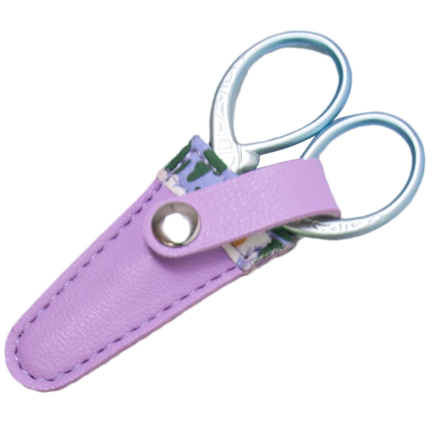 Scissor bag cover PU leather storage organizer small scissors case craft protective embroidery scissors.
