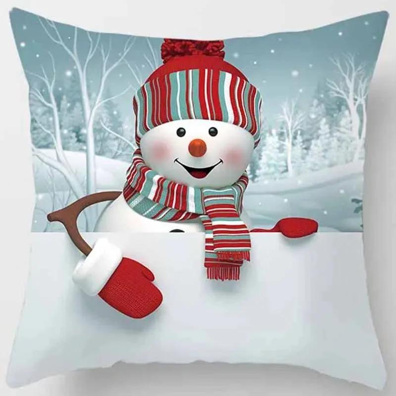 Christmas Themed Pillowcases Car Accessories Office Santa Claus Living Room Sofa Home Pillowcases