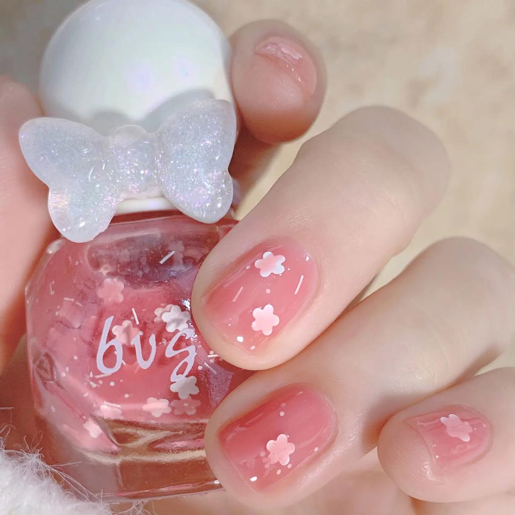 Pearlescent Water-based Nail Polish No Baking Can Tear Bright Color Nail Frosting Nail Care Polish Without Baking Lamp