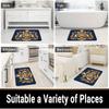 Royal Crest Rug Velvet Flannel Printed Floor Mat Luxury Design Decorative Carpet Entryway Home Decor