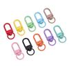 50PCS Colorful Snap Hooks Metal Swivel Claw Clasps for Crafts Making Backpack Keychain Pendant 10
