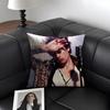 JJeff BuckleyY Singer Cushion Cover Natural Linen Organic Fabric DoubleSided Printing Sofa Home Decor Gift Pillow Case