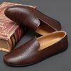Genuine Leather Mens Dress Shoes Fashion Men Casual Shoes New Design Men Loafers Solid Colors Man Shoes for Men