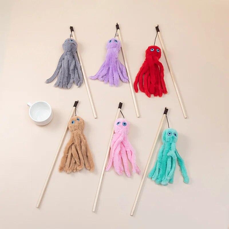 Interactive Cat Toys Plush Cat Playing Toys Funny Kitten Stick Catcher Teaser Toys for Cats Pet Supplies Products