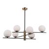 Lampa Wisząca Stelia 6 E14 Czarny Mat  Alu Italux Pnd-43660-6