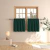 3-Layer Woven Sheer Curtain Panel Kitchen Bathroom Cafe - Light Filtering Striped Design Multiple Colors Sizes