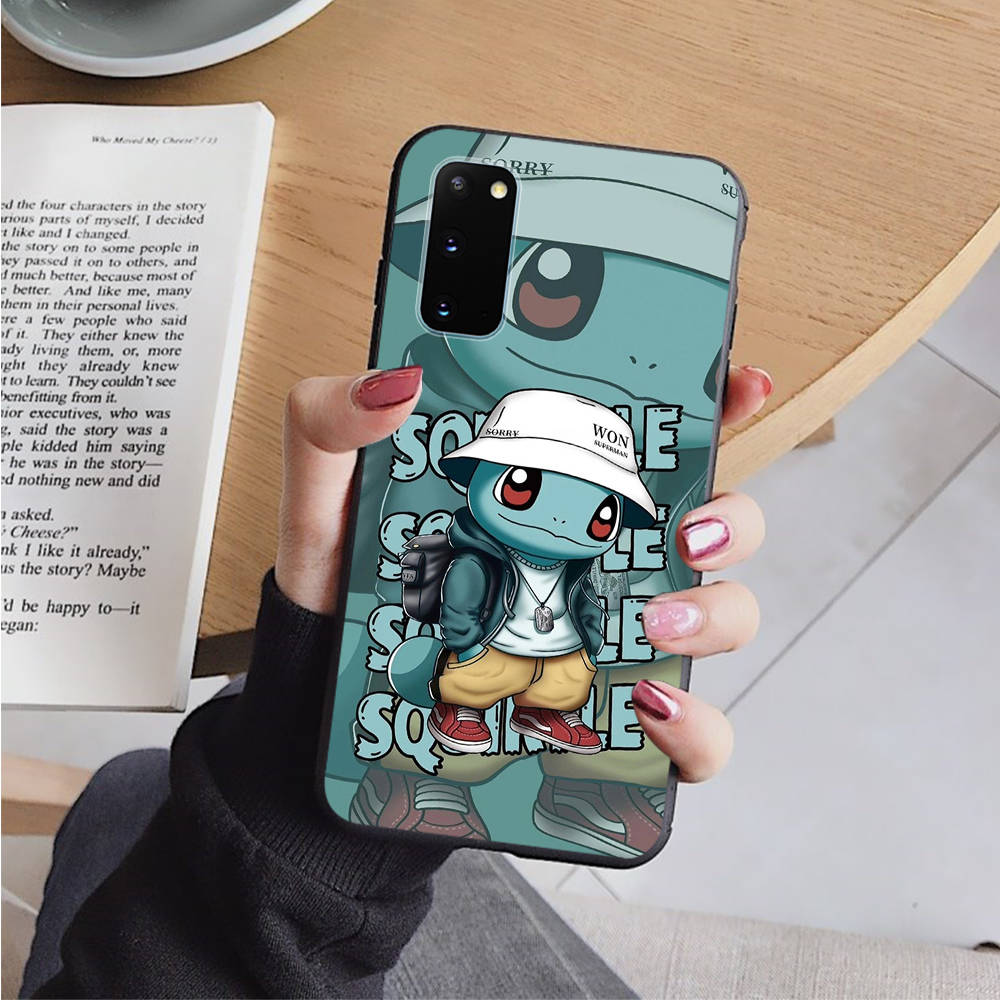 AP9 Squirtle Pokemon Black Case for Samsung Note 20 Lite S24 Ultra S23 S22 A05 A06 A11 A71 A15 A16 A13 A24 A25 A33 A52 A53 M55 M35 Sofe Cover