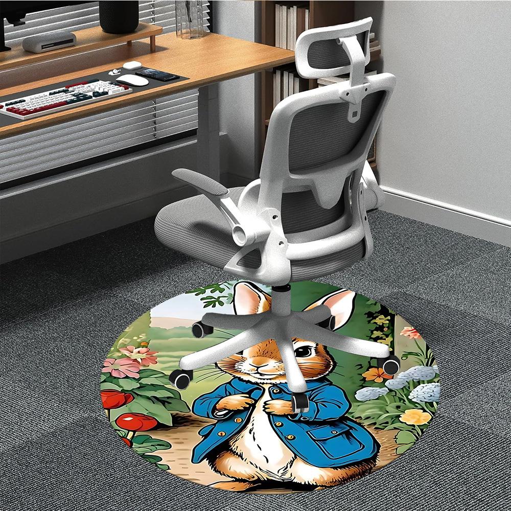 

1pc Rabbit Peter Office Round Area Rug, Under Office Chairs Bedroom Living Room Home Decor a1022365 80cm by 80cm